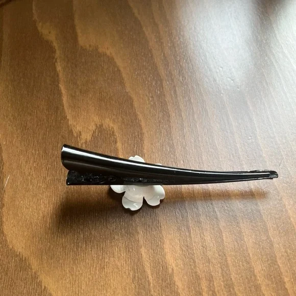 Japanese Floral Black Hair Clip pin red - Picture 5 of 6